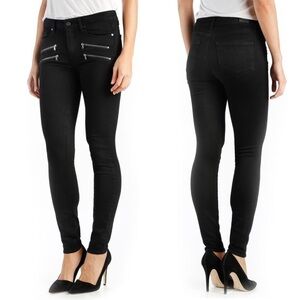 NEW 𝅺PAIGE Denim Transcend Edgemont Ultra Skinny Jeans Black Shadow